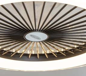 Plafonieră LED dimabilă cu ventilator Brilagi RONDA LED/48W/230V negru + telecomandă