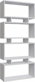 Biblioteca LANGDON, alb, PAL melaminat, 72x25x161 cm