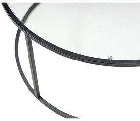 Măsuță de cafea BERLIN 45x80 cm negru/transparent