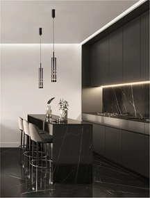 Pendul LED design modern BENTO gri fumuriu