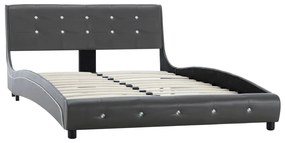 280323 vidaXL Cadru de pat, gri, 120 x 200 cm, piele artificială