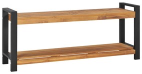 Banca, 120 cm, lemn masiv de tec Negru, 120 cm