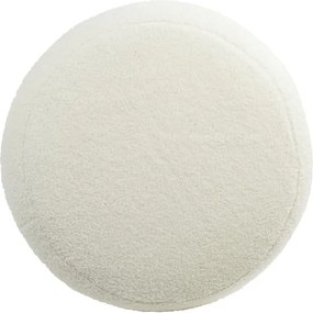 Taburet alb cu tapițerie din stofă bouclé Kimi – Light &amp; Living