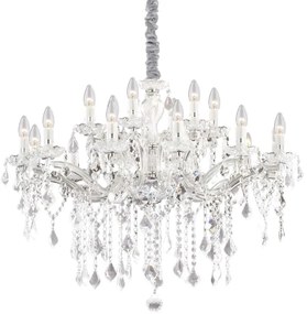 Lustră de cristal pe cablu Ideal Lux FLORIAN 18xE14/40W/230V