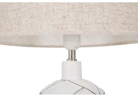 Veioză albă-crem cu abajur textil (înălțime 60 cm) Lines – Mauro Ferretti
