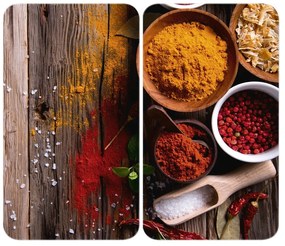 Set 2 protecții din sticlă pentru aragaz Wenko Spices, 52 x 30 cm