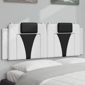 vidaXL Pernă pentru tăblie pat, alb și negru, 120cm, piele artificială