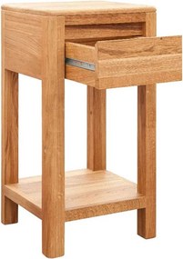 Măsuță stejar masiv Cafea Dotti, 30 × 60 × 30 cm