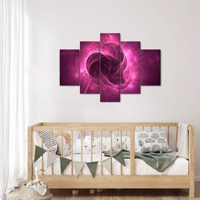 Tablou cu abstracțiune modernă în roz (150x105 cm)