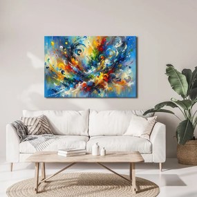 Tablou abstracție explozivă colorată