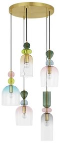 Lustra cu 5 Pendule design decorativ modern MURANO