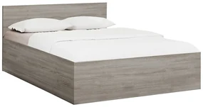 Pat de o persoana stejar trufa, SOFIA 120 x 200 cm Saltele: Cu saltele Deluxe 10 cm, Somiera pat: Fara somiera