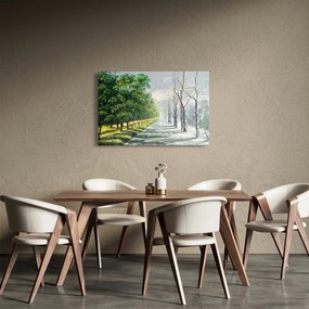 Tablou - Iarna versus vara (90x60 cm)