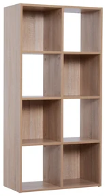 Homcom Librarie Raft 4 Niveluri Culoare Lemn Natural 61,5x29,5x122,5cm