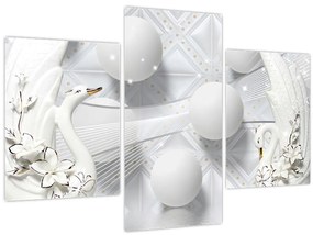 Tablou - Lebăda de aur pe apă (90x60 cm)