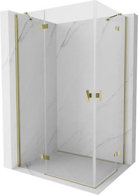Mexen Mist-H Duo cabină de duș cu deschidere stânga 120 x 85 cm, transparentă, aurie - 8A5-120L-085P-50-00