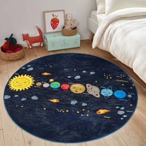Covor pentru copii albastru închis ø 100 cm Comfort – Mila Home