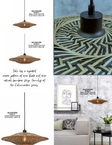 Lampadar din bambus Bali L natur, 87cm