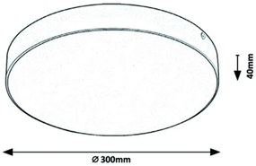 Plafoniera LED slim de exterior IP44 Tartu alb 30cm