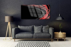 Tablou pe sticla Abstract Art Gri Portocaliu Negru