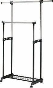 Stander haine WU11, negru, otel/plastic, 142x44x170 cm