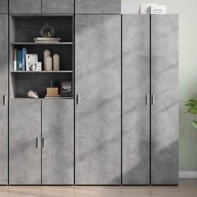 vidaXL Dulap înalt, gri beton, 50x42,5x185 cm, lemn prelucrat