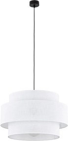 TK Lighting Calisto lampă suspendată 1x15 W alb-negru 5095