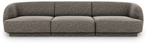 Canapea modulara Miley cu 3 locuri si tapiterie din tesatura structurala, gri