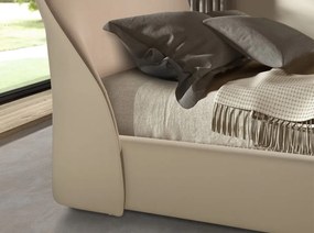Pat dublu tapitat design LUX Brown-Cream 180x200cm