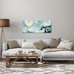 Tablou - Pictură cu lună plină (120x50 cm)