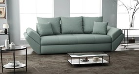 Canapea extensibilă dumonde cu ladă de depozitare si sezut confortabil din spuma high-density, Loana Enjoy Mint 250x100 cm