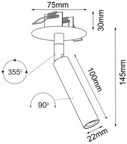 Brosline 3251 - Spot încastrat ACE 1xG9/2,5W/230V, alb