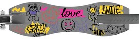 Juskys Trotinetă pentru copii Graffiti - gri/violet