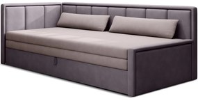 Canapea roz extensibilă/cu spațiu de depozitare cu tapițerie din chenille 214 cm Fulgeo – ELTAP