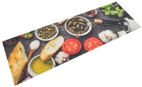 vidaXL Covor de bucătărie lavabil Wine &amp; Dinner, 60x180cm, catifea
