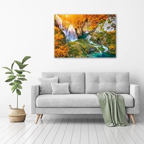 Imagine de sticlă Cascada în toamna