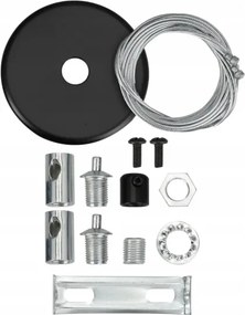 LED Aplicat/pandantiv pe cablu LED/44W/230V 6000K 120 cm negru