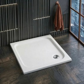 Cada pentru dus din acril Rea Belmond White 80x80