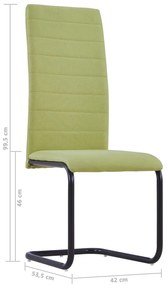 Scaune de bucatarie consola, 2 buc., verde, textil 2, Verde