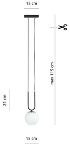 Lustră pe cablu GLAM 1xE14/10W/230V negru