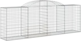 vidaXL Coș gabion arcuit, 300x50x100/120 cm, fier galvanizat