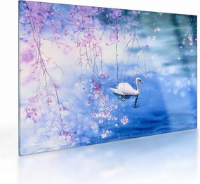 Tablou pe sticlă - Lacul magic (70x50 cm)