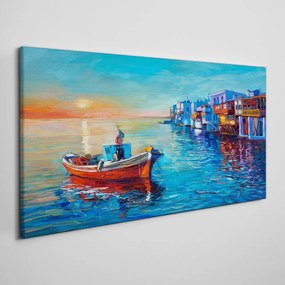 Tablou canvas apus de soare de mare