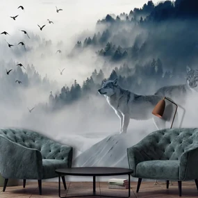 Fototapet - Păsări în ceață (152,5x104 cm), în 8 de alte dimensiuni noi