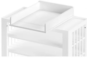 Masă de Înfășat/Extensie pentru comoda Forrest Beech, din Lemn Masiv de Fag, Alb – Vipack
