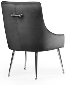 Scaun Sizar negru/silver – H86 cm