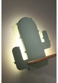 Aplică LED cu raft pentru copii CACTUS LED/4W/230V verde/lemn