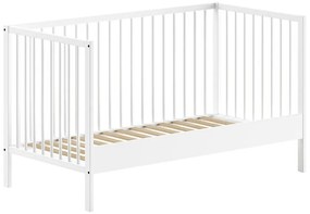 Pătuț alb din lemn de pin 70x140 cm DINO – Vipack