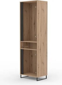 Dulap High ARIA – 60x40x200 cm – Stejar Artisan / Negru