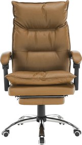 Scaun birou DRAKE, maro/crom, piele ecologica/metal, 72x85x111/118 cm